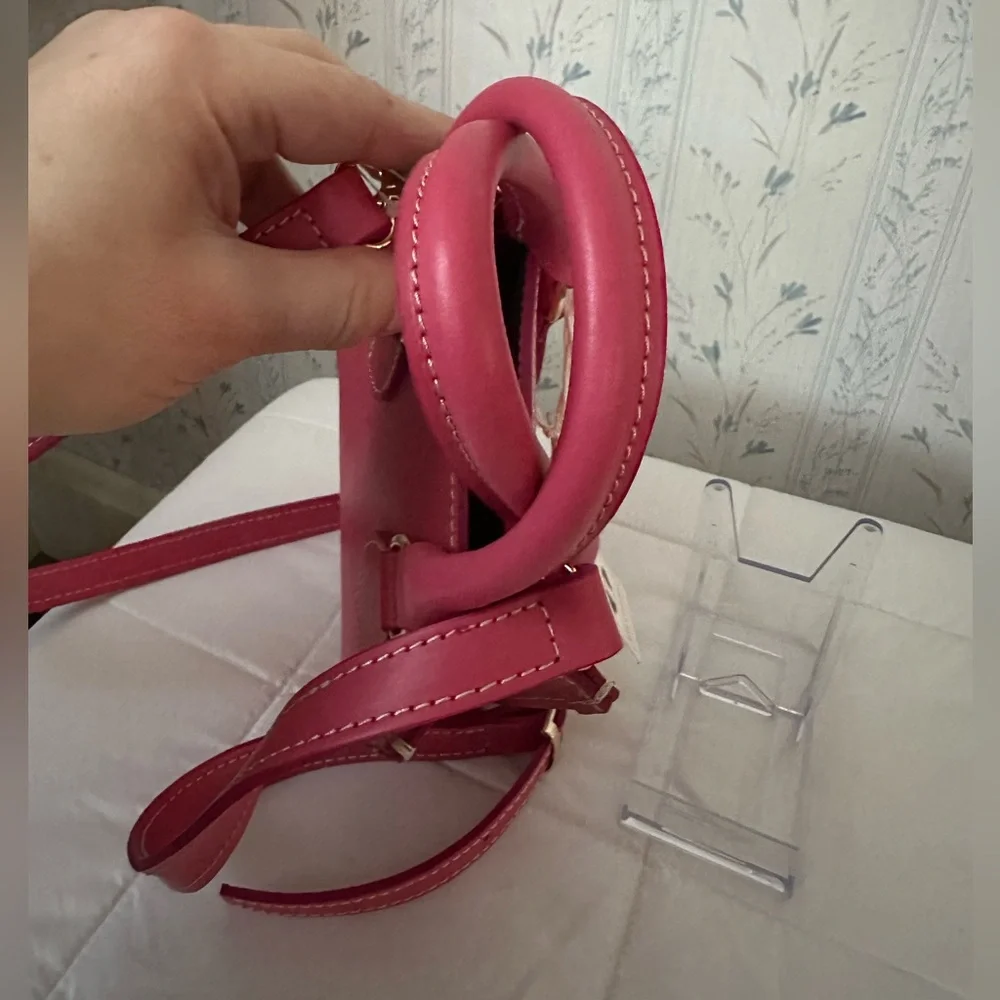 Anna Paola Pink Leather Mini Crossbody - Picture 4 of 11